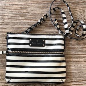 Kate Spade striped patent leather purse